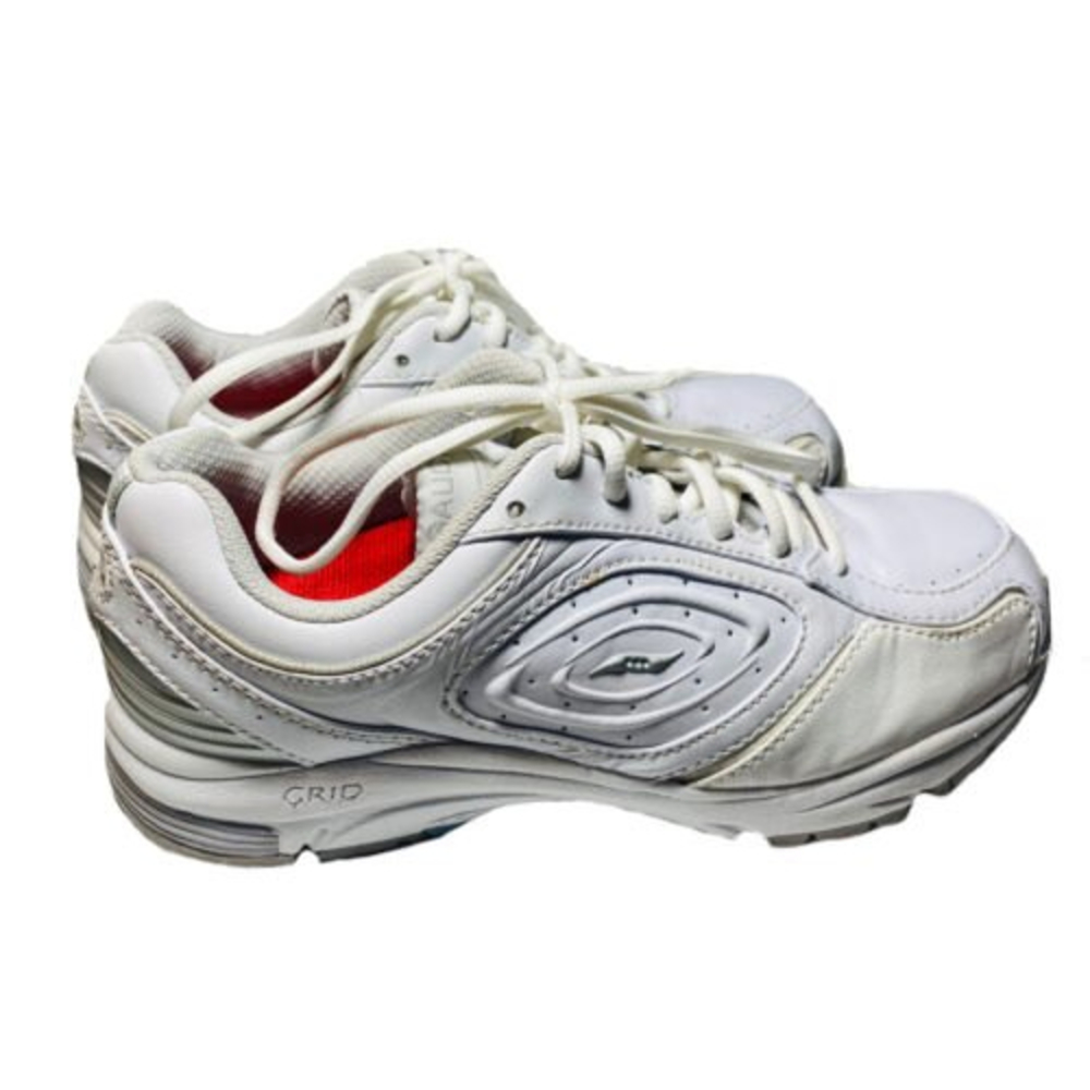 Womens Saucony Grid Integrity ST CT-900 Walking White Shoes/ Sneakers-Size 8